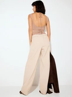 Chloe Lizza lightweight crinkled barrel-leg pant