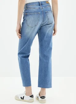 Chloe raw-hem stretch jean