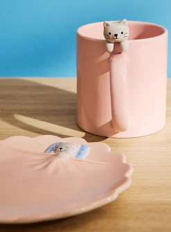 Climbing cat mug