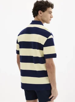 Club-stripe piqué polo