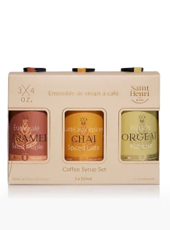 Coffee syrup trio