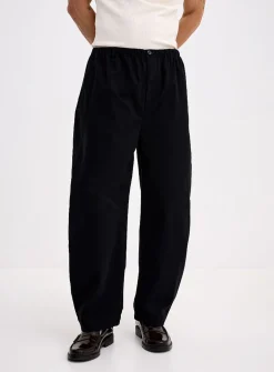 Colourful elastic-waist canvas pant