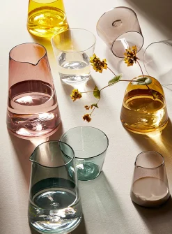 Colourful glass set