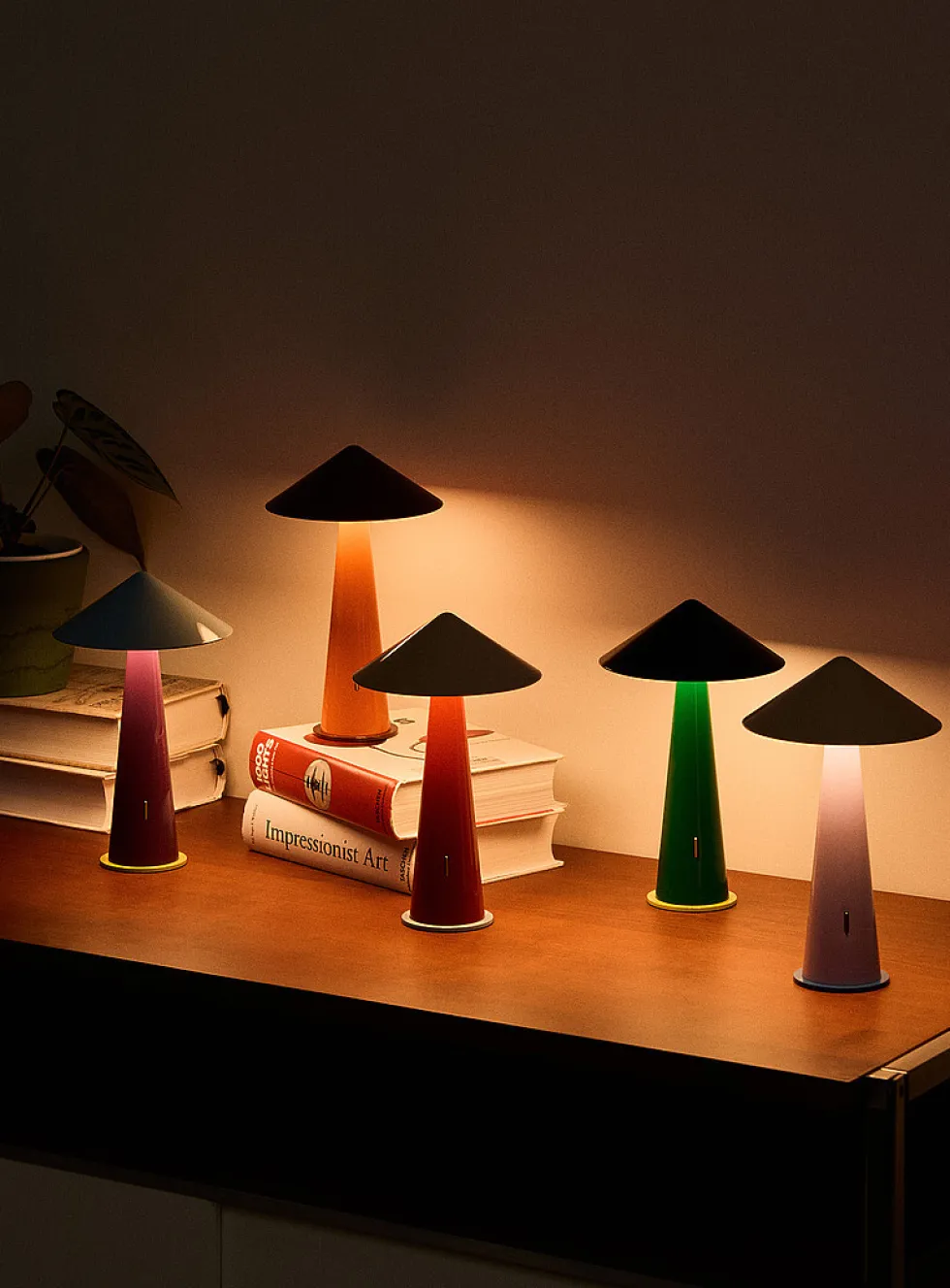 Colourful portable LED lamp