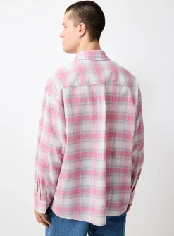 Colourful woven stitch check shirt