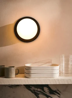 Contrast globe sconce