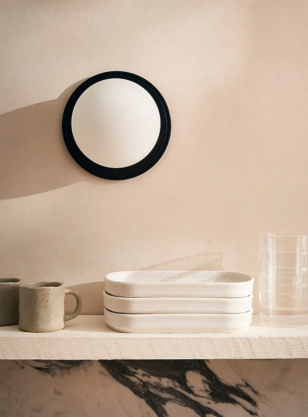 Contrast globe sconce