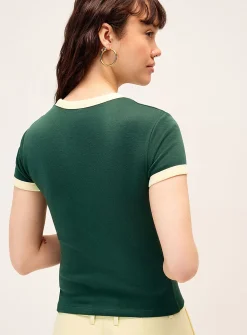 Contrasting trim T-shirt