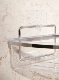 Corner shower basket