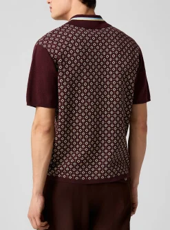 Cravate mosaic jacquard polo shirt