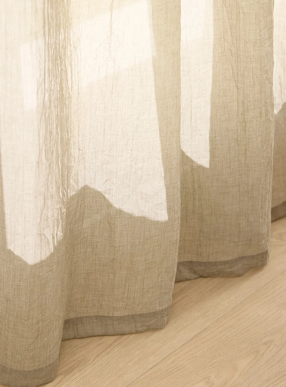Crinkled texture sheer curtain