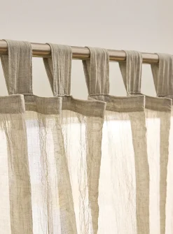 Crinkled texture sheer curtain