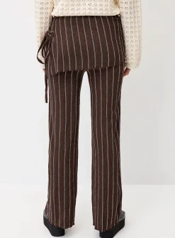 Crinkled wraparound pant