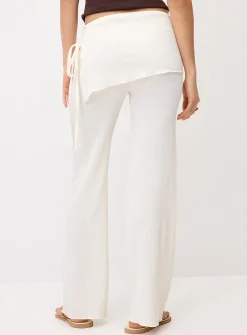 Crinkled wraparound pant