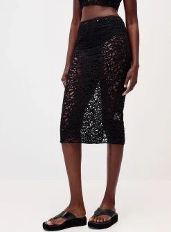 Crochet midi skirt