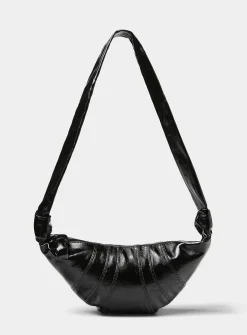 Croissant coated fabric small bag