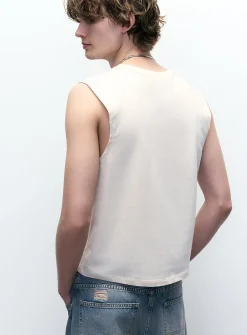 Cropped raglan muscle tee