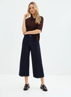 Cropped structured jean
