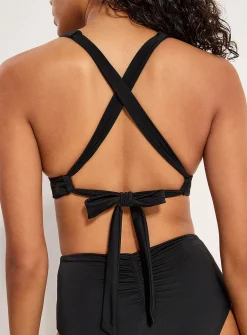 Cross strap triangle bralette
