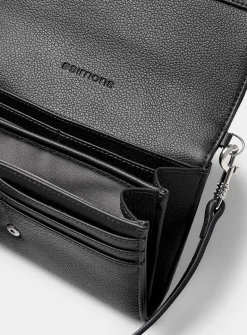 Crossbody pebbled bifold wallet