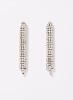Crystal bar earrings