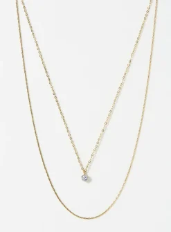 Cubic zirconia double chain