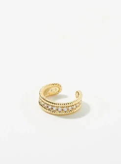 Cubic zirconia ear cuff