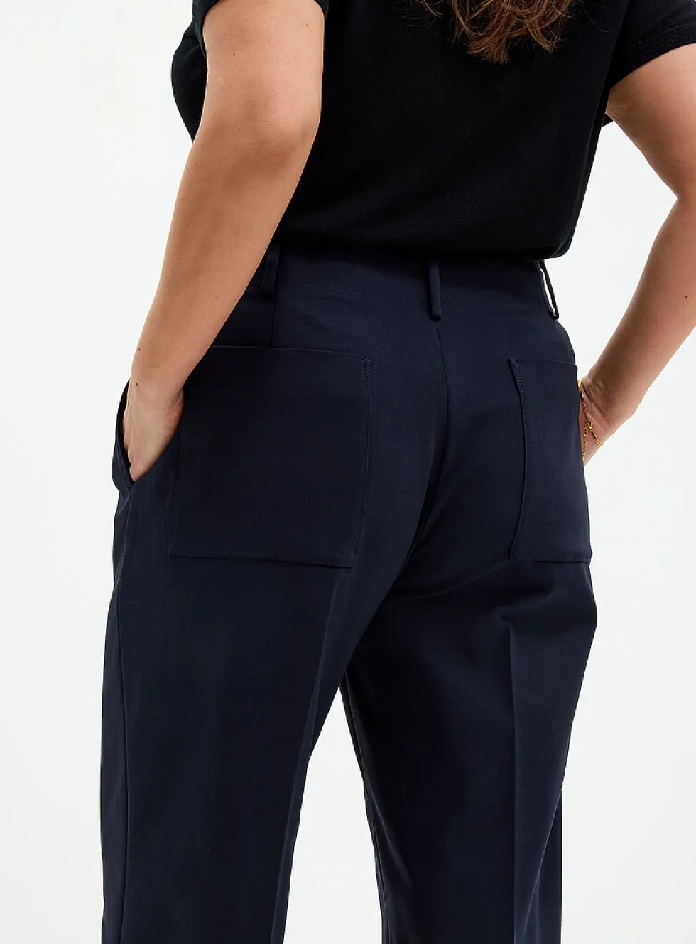 Cuffed structured pant