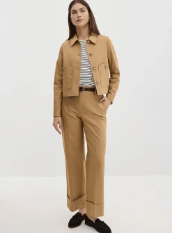 Cuffed structured pant
