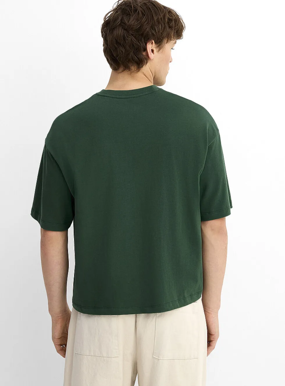 D embroidery crew-neck T-shirt