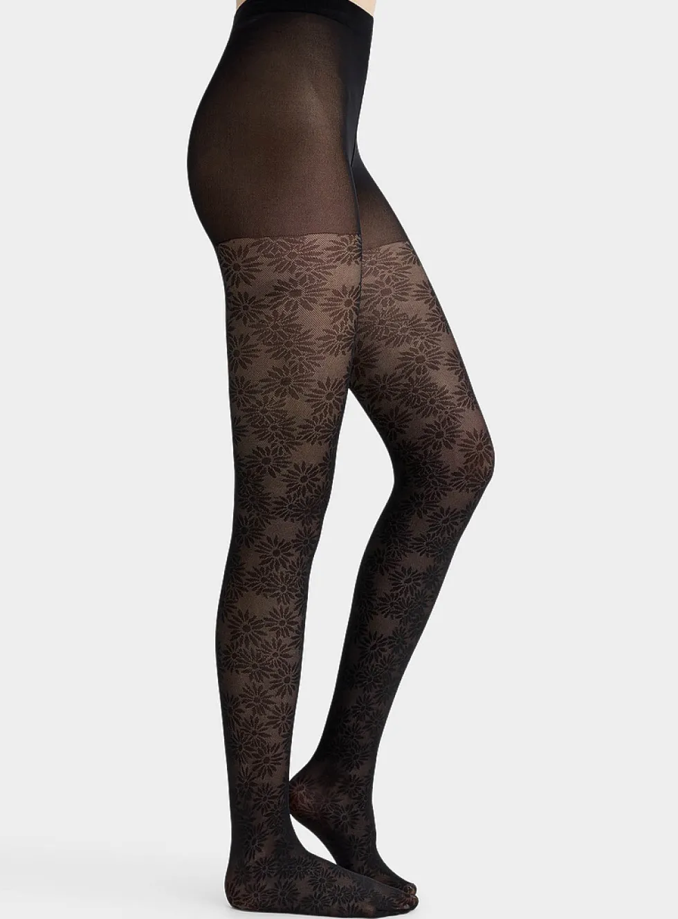 Daisy micro-fishnet tights