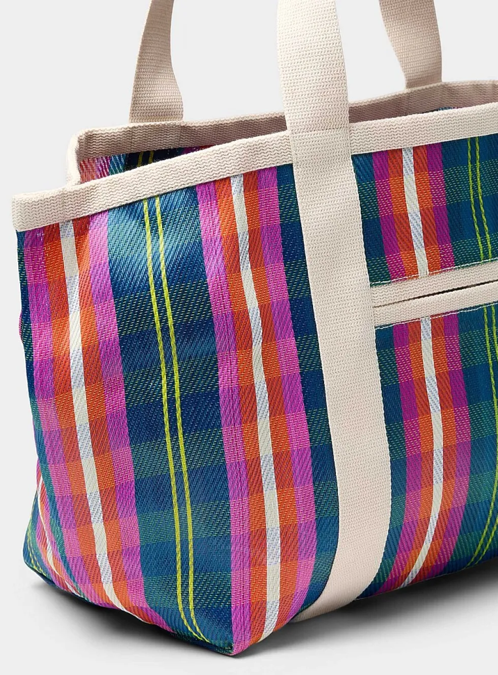 Darwen checkered micromesh tote bag