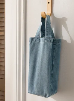 Denim wine bottle bag