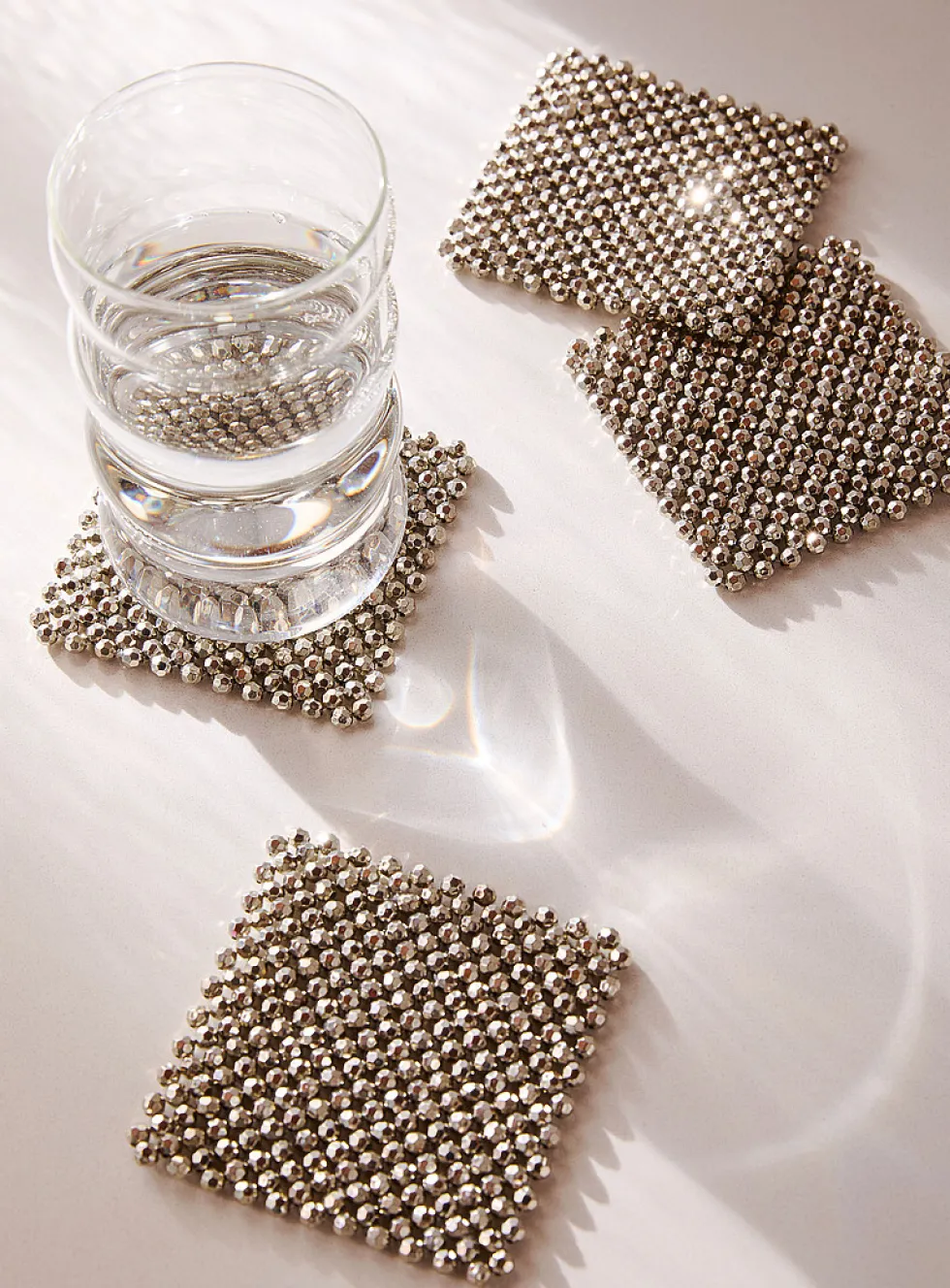 Disco beads coasters