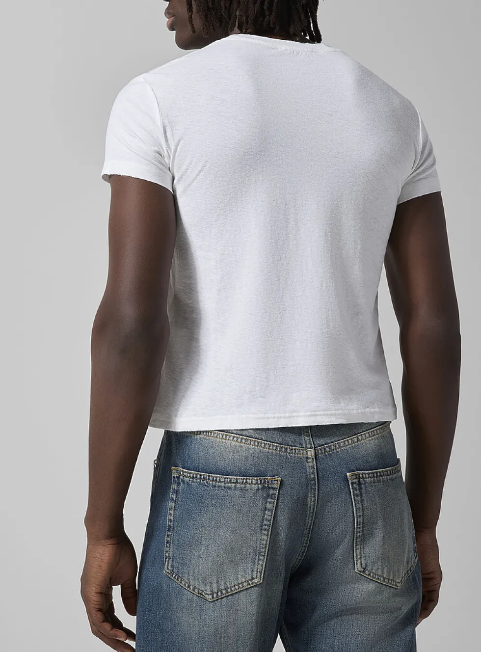 Distressed fitted T-shirt