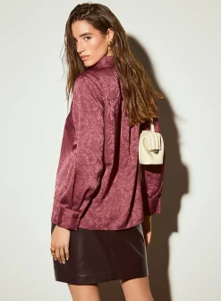 Double-faced satin shirt
