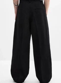 Double-pleat baggy chinos