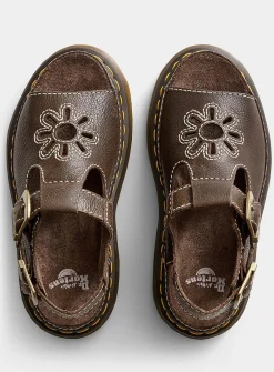 Dunnet floral cutout leather sandals