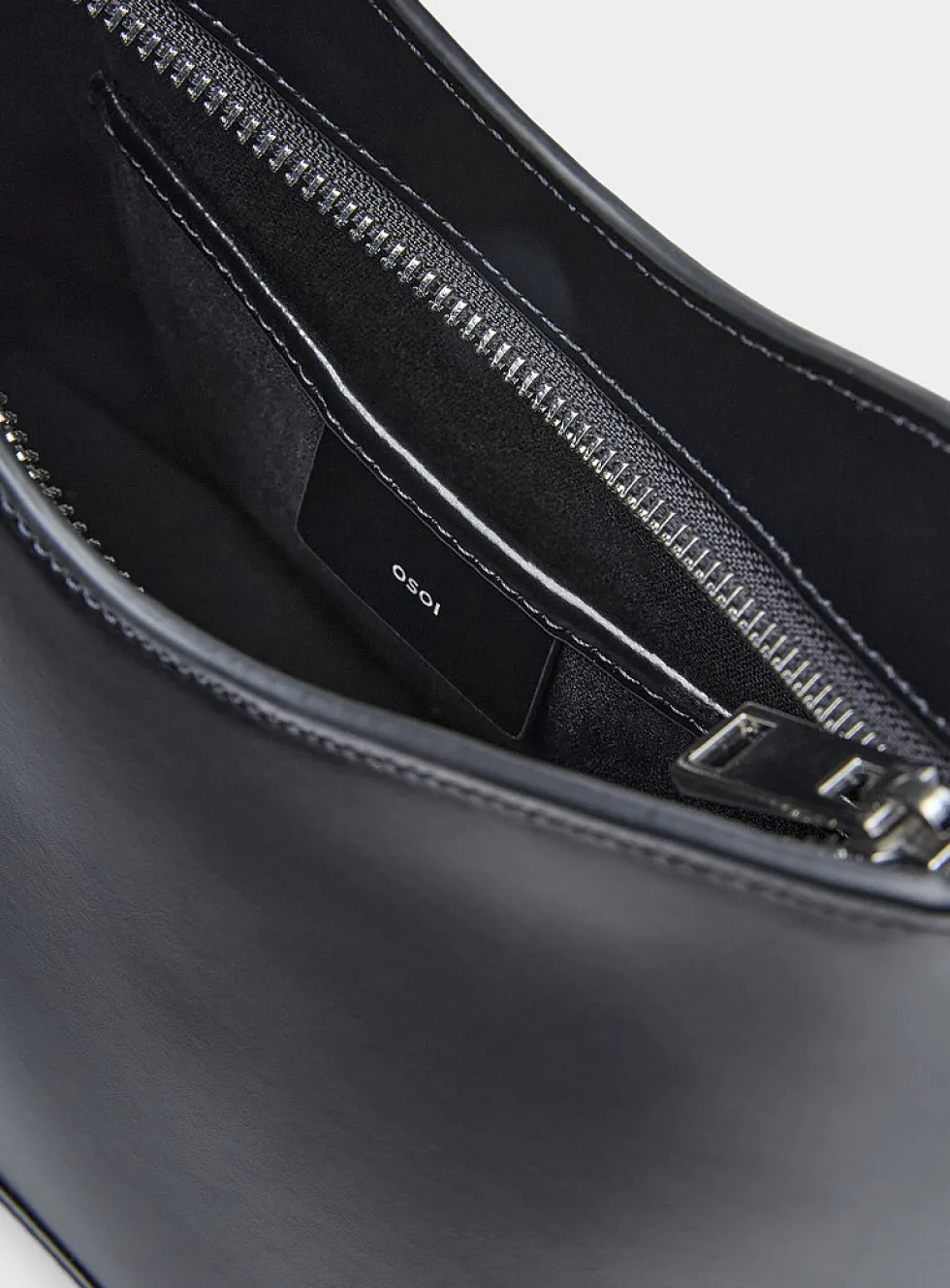 Egg ebony leather mini-bag