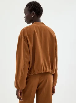 Elastic cuffs flowy jacket