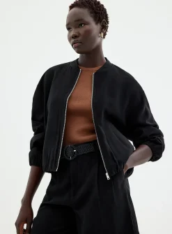 Elastic cuffs flowy jacket