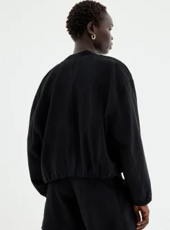 Elastic cuffs flowy jacket