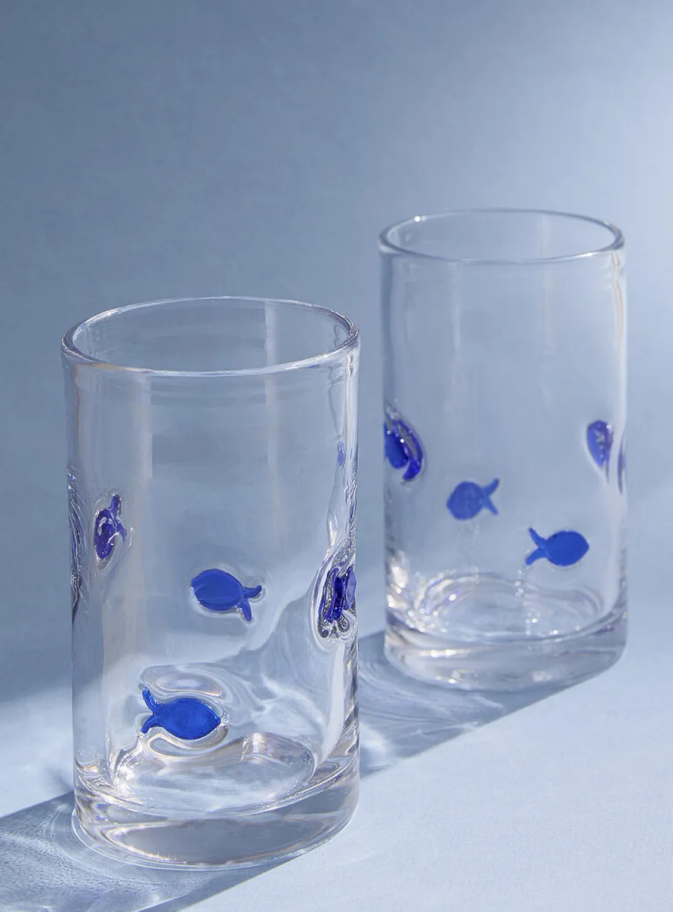 Embossed fish glasses