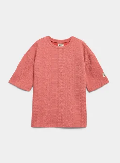 Embossed geo T-shirt