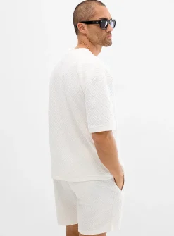 Embossed geo T-shirt