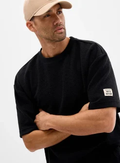 Embossed geo T-shirt
