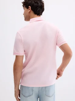 Embossed honeycomb polo