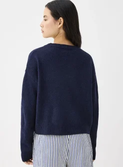 Embroidered lobster sweater