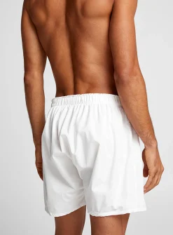 Embroidered logo poplin boxer