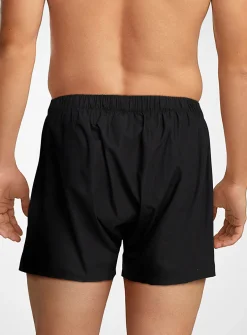 Embroidered logo poplin boxer